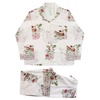 Pink And Mink Green Floral Print Ladies Pyjamas