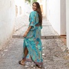 'Aspen' Turquoise Paisley Batwing Dress