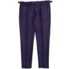 Wool Pleated Chino Pants In Purple