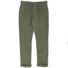 Positano Lyocell Linen Pleated Chino Pants In Green