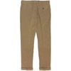 Positano Lyocell Linen Pleated Chino Pants In Walnut