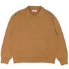 Mike Salted Caramel Zipper Polo Sweatshirt In Winter Cotton