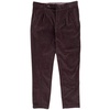 Corduroy Pleated Chino Pants In Brown