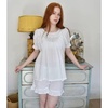 Ladies White Cotton Short Pyjama Set 'Juliet'