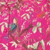 Hot Pink Bird Printed Ladies Pyjamas with Yellow Pom Pom Trims