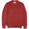 Crepe Cotton Crewneck Sweater In Cayenne Red