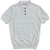 Weller Extra Fine Cotton Knitted Polo In White