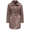 Faux Shearling In Mole Sara Reversible Shirt Jacket