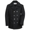 Schott Nyc Iconic U.s. Navy Peacoat Made In Usa Black