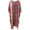 'Paloma' Pink & Grey Exotic Floral Kaftan