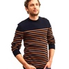 Rochefort Stripe Pullover - Navy / Caramel