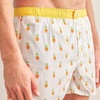 White organic cotton underpants with pineapple patterns