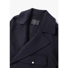 Womens Owa Asymetric Wool Jacket In Dark Navy