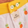 White organic cotton underpants with pineapple patterns