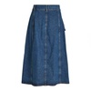 High-Waist Denim Wrap Skirt