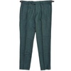 Wool Pleated Chino Pants In Gem Green