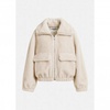 Esssentiel Antwerp Genz Faux Fur Jacket Off White