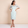 Lila Lace Dress In Mint Silver Green