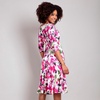 Annie Floral Dress In Fuchsia Florals Print