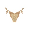 Gold Metallic Shine Tie-Side Bikini Bottom Gisele