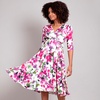 Annie Floral Dress In Fuchsia Florals Print