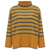 Fei High Neck Pullover Organic Cotton Knitwear Sweater - Mustard