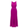 Linea Magenta Pink Long Evening Gown With Cowl Neck