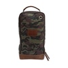 Canvas & Leather Trim Golf / Football Boot Bag - Green Camo