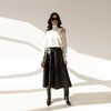 Faux Leather Midi Skirt