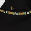 Laines Couture Tailored Cape With Embellished Green & Gold Wrap Around Snake