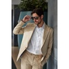 Hugo Linen Single Breasted Suit - Sand