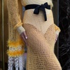 Yellow Rose Handmade Knit Dress