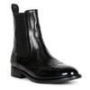 Santina Black Leather Ankle Boots