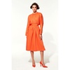 Martha Open Back Cotton Dress in Orange