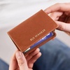 Tan Leather Card Holder - Bus Wanker