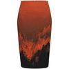 Flame Print Pencil Skirt