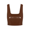 Commando Patent Leather Crop Top, Cinnamon