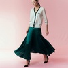 Very Flared Long Velvet Skirt