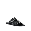 Kelly Black Flat Sandal With Buckle Straps