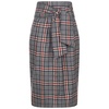 Plaid Print Wool Skirt