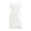 A Touch Of Glamour Satin Mini Dress - Pearl White