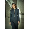 Embroidered Navy Blue Premium Crepe Blazer Poppy