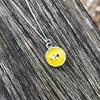 Small Bee Enamel Necklace Sterling Silver Yellow