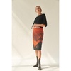 Flame Print Pencil Skirt