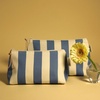 Nora Stripe Riviera Blue Wash Bag M