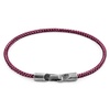 Aubergine Purple Talbot Silver & Rope Bracelet