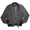 Black Elk Bomber Suede Jacket - Grey