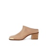 Bottani Genuine Leather Slip-On Mules In Beige