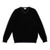 Men's V Neck Sweater In Black