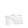 Lyrac Recycled Leather Platform Clogs In White